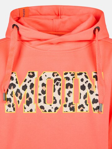 salzhaut Sweatshirt 'Sünn - Moin Leo ' in Oranje: voorkant