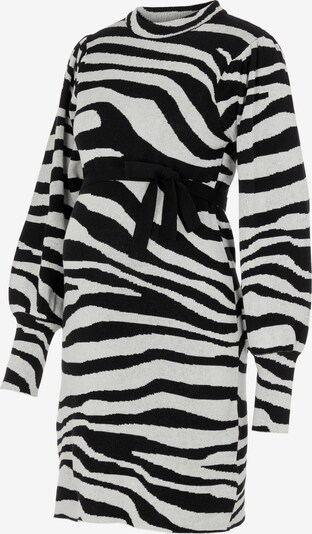 MAMALICIOUS Knitted dress 'SINA' in Black / White, Item view