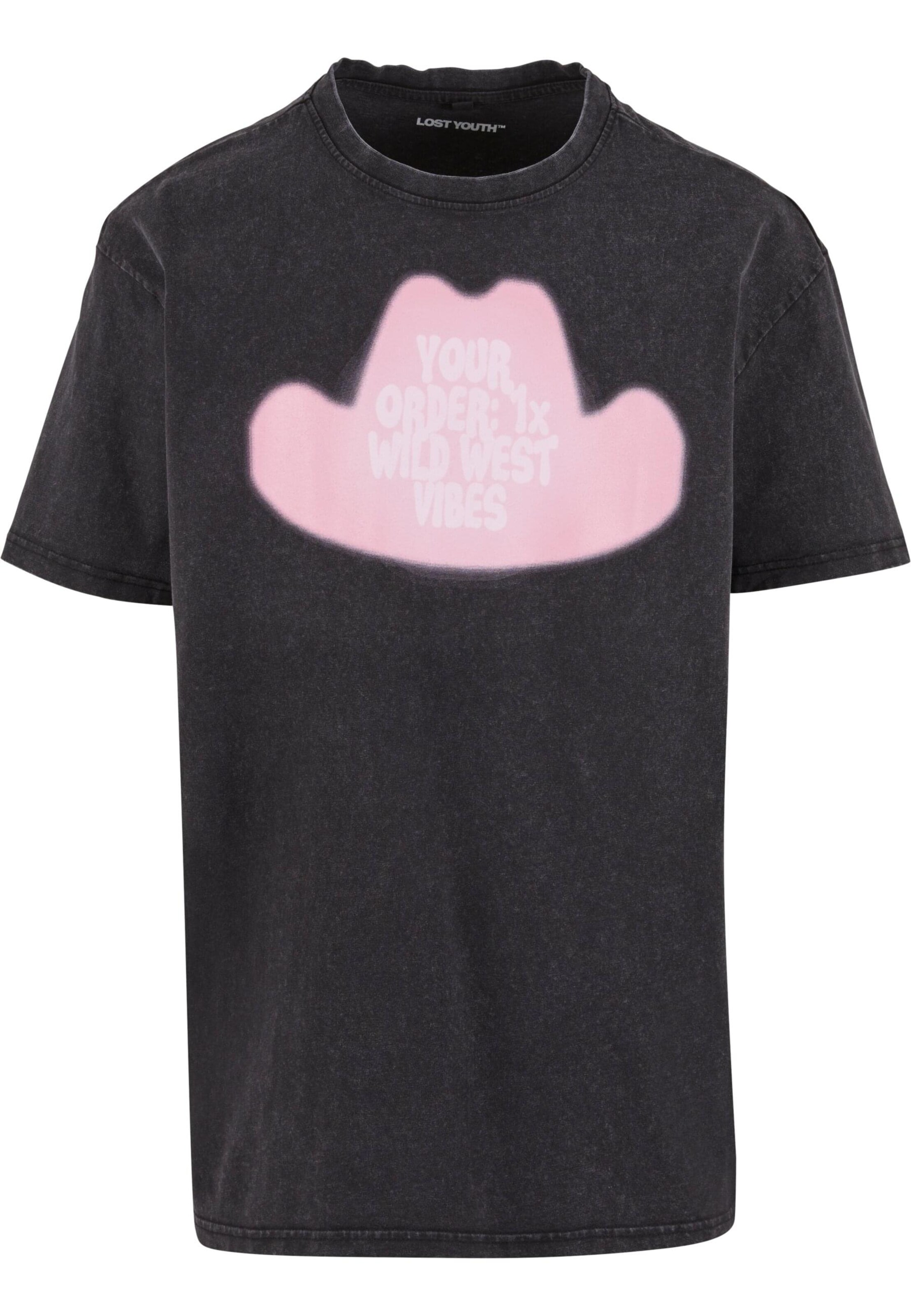 Maglietta 'Wild Room Service' di Lost Youth in nero: frontale