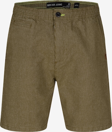 INDICODE JEANS Regular Chino Pants 'Granby' in Green: front