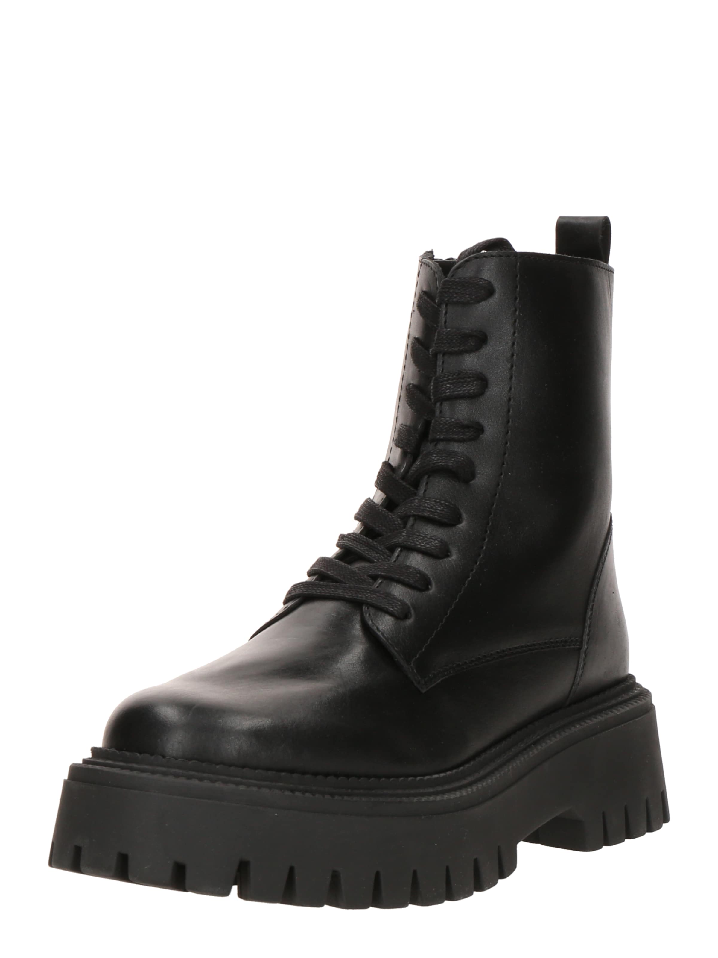 ABOUT YOU Šněrovací kozačky 'Anna' – černá: přední strana