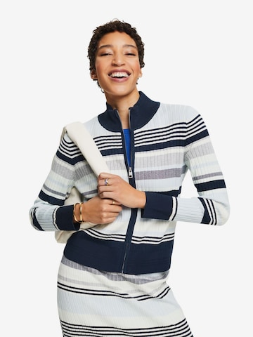 ESPRIT Knit Cardigan in Blue: front