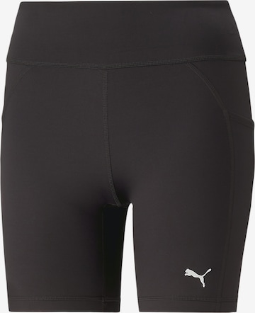 PUMA Skinny Workout Pants in Black: front