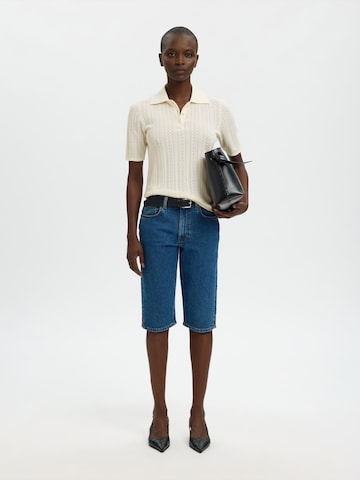 SELECTED Koszulka 'SLFTOLEDO' w kolorze biały