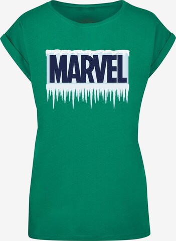 ABSOLUTE CULT Shirt 'Marvel - Icicle' in Green: front