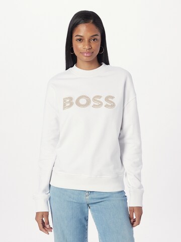 BOSS Sweatshirt 'Ecaisa' in White: front