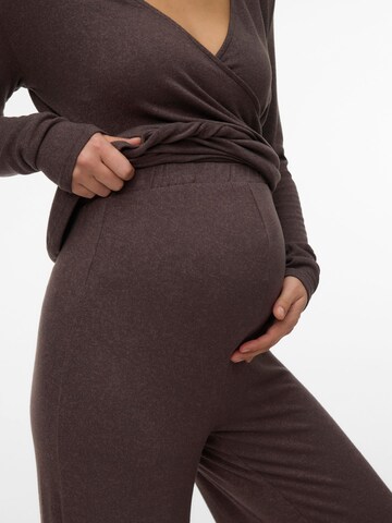 MAMALICIOUS Wide leg Broek in Bruin