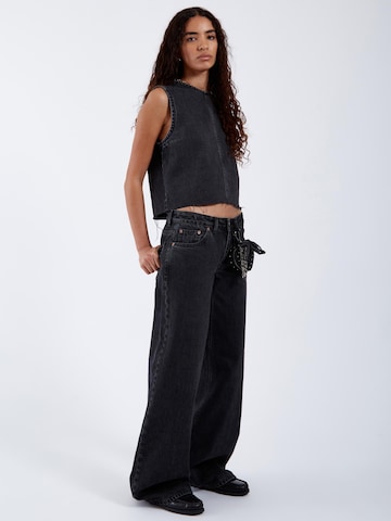 Dr. Denim Regular Jeans 'Rhue Low Wide Jeans' in Black