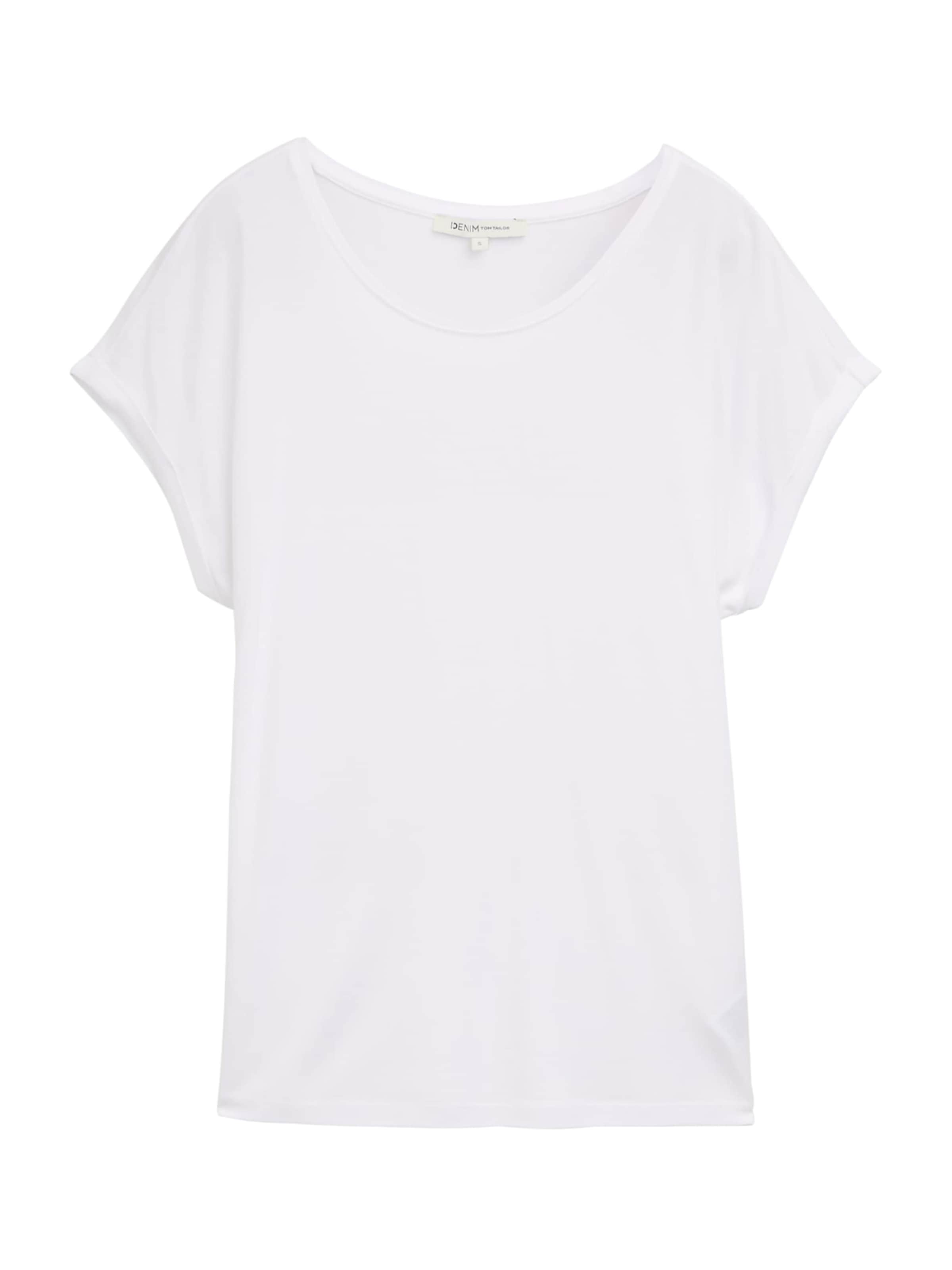 Tricou de la TOM TAILOR DENIM pe alb: față