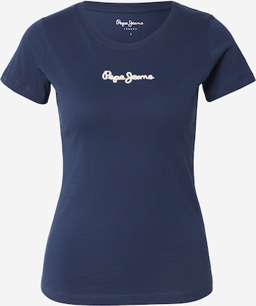 Pepe Jeans Tričko – modrá: přední strana