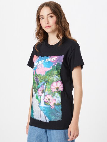 River Island T-Shirt 'HUMMING BIRD' in Schwarz: predná strana