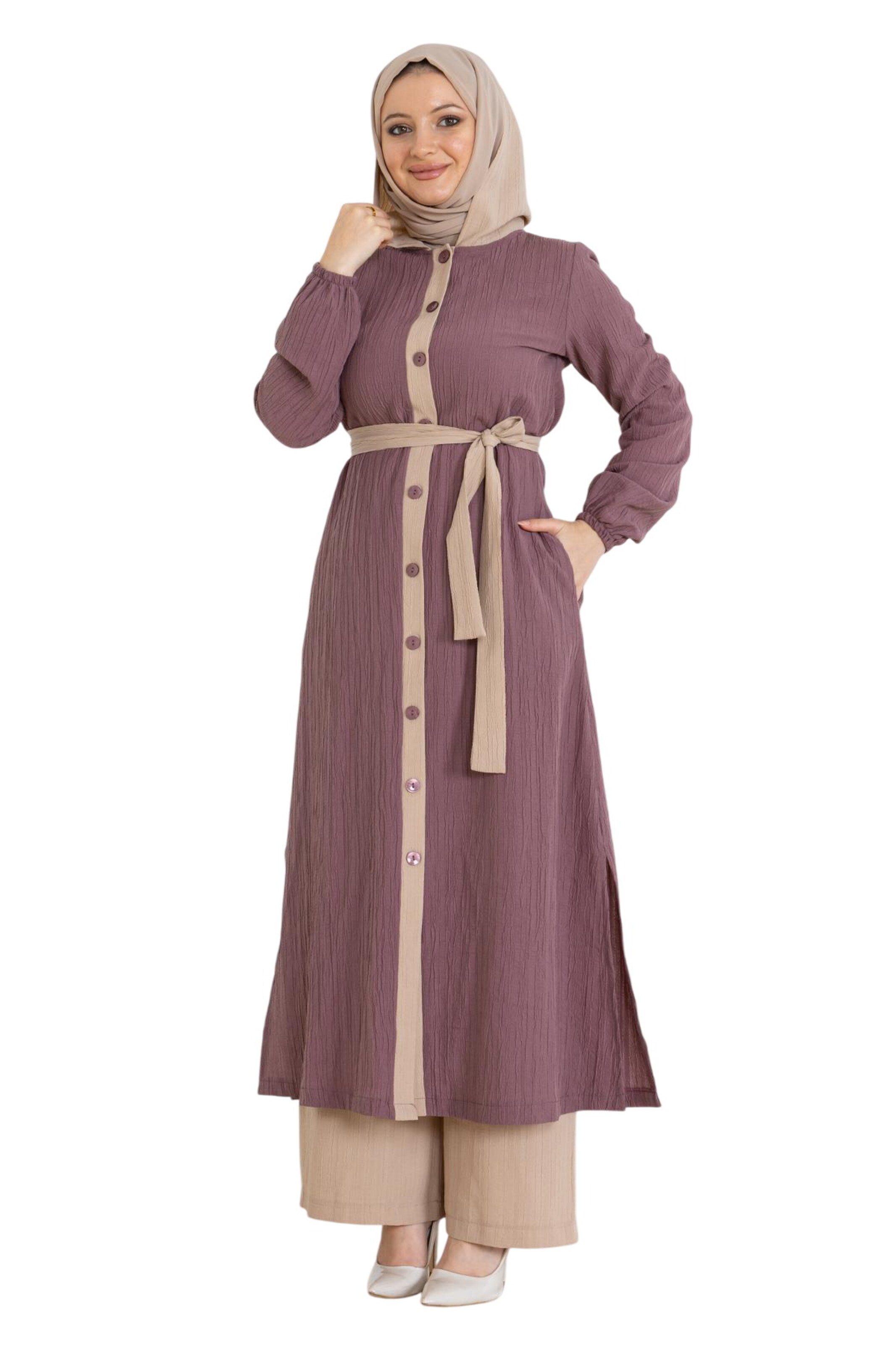 MODAMIHRAM Jurk in Roze: voorkant