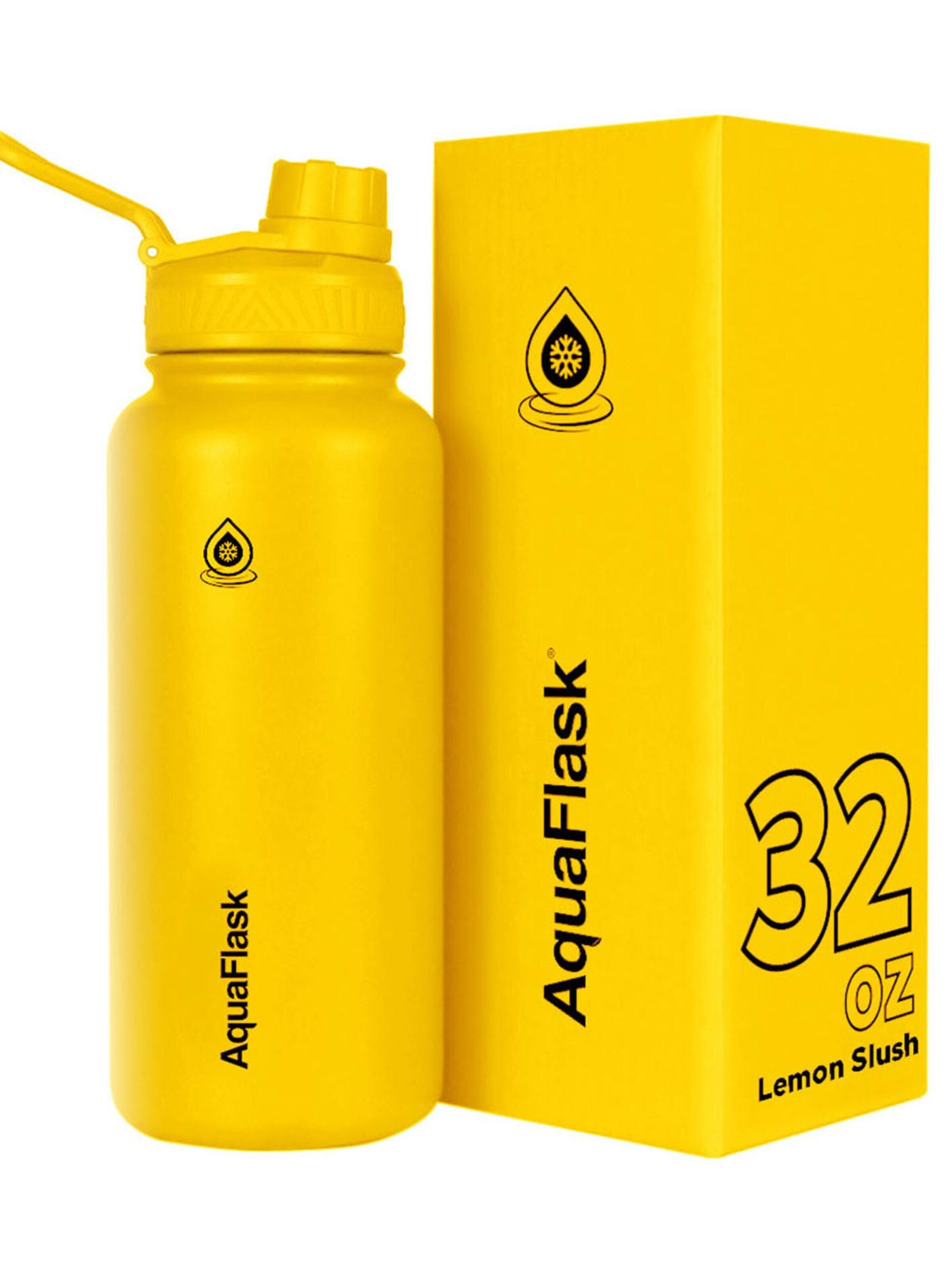 AquaFlask Láhev na vodu 'AquaFlask Termoláhev REGULAR 946 ml LEMON SLUSH' – žlutá