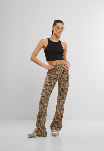 évasé Pantalon DEF en marron
