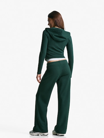 Wide Leg Pantalon Bershka en vert