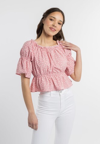 MYMO Blouse in Roze: voorkant