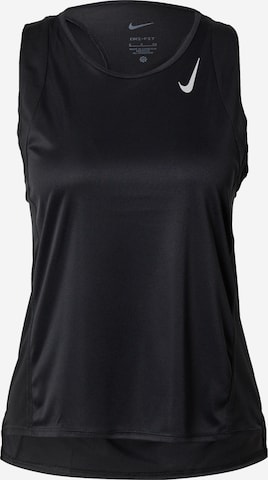 NIKE Sports Top in Black: front