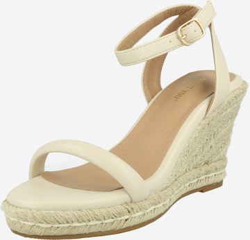 ABOUT YOU - Sandalias con hebilla 'Michelle' en beige: frente