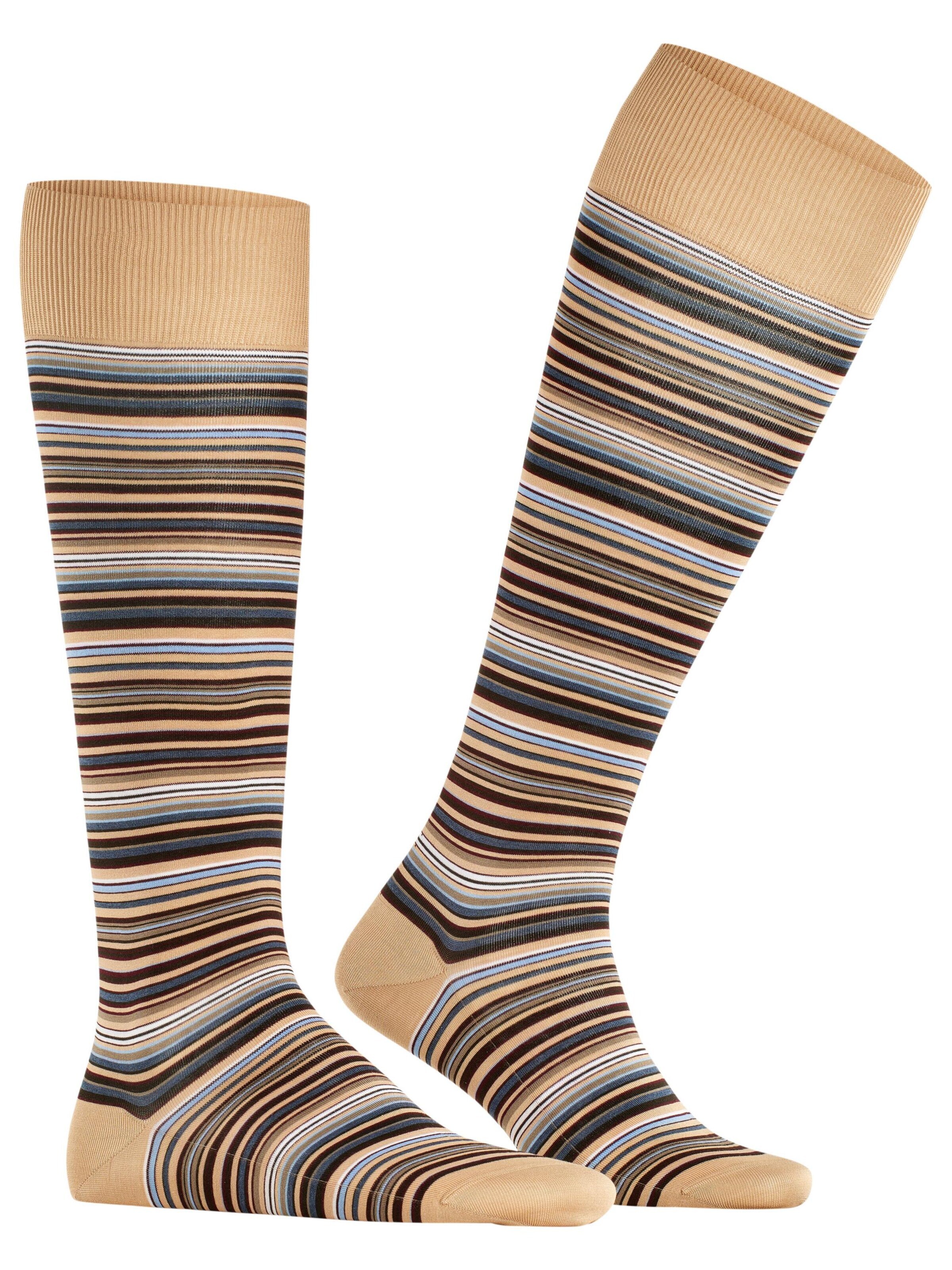 FALKE Knee High Socks 'Microblock' in Brown
