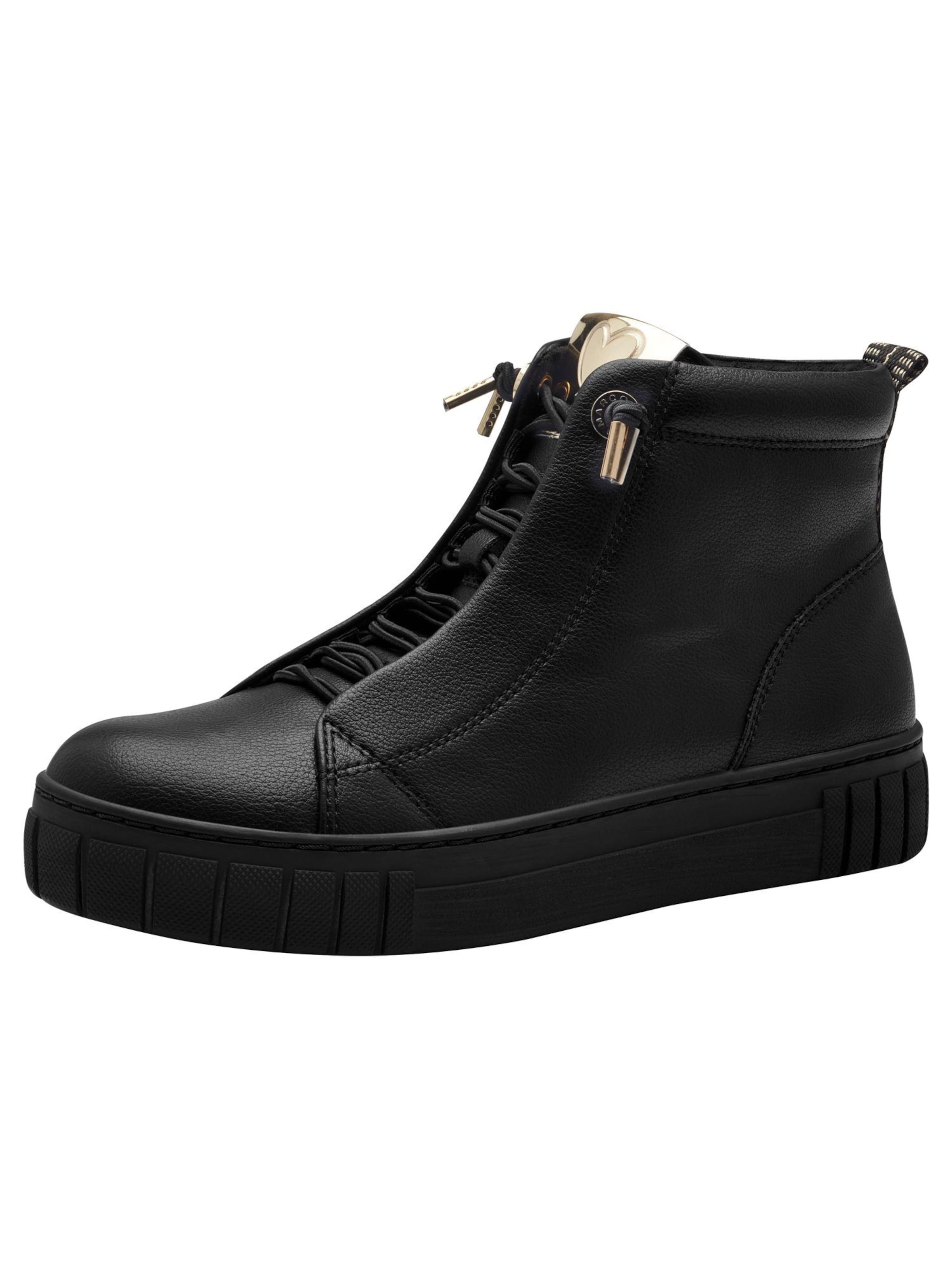 MARCO TOZZI Lace-up bootie in Black: front