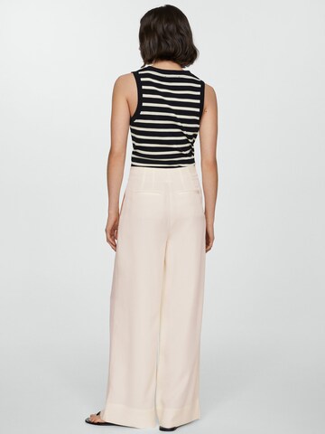 MANGO Wide leg Pleat-Front Pants 'Lyon' in Pink