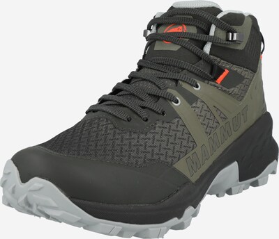 MAMMUT Boots 'Sertig II' en anthracite / kaki / orange fluo, Vue avec produit