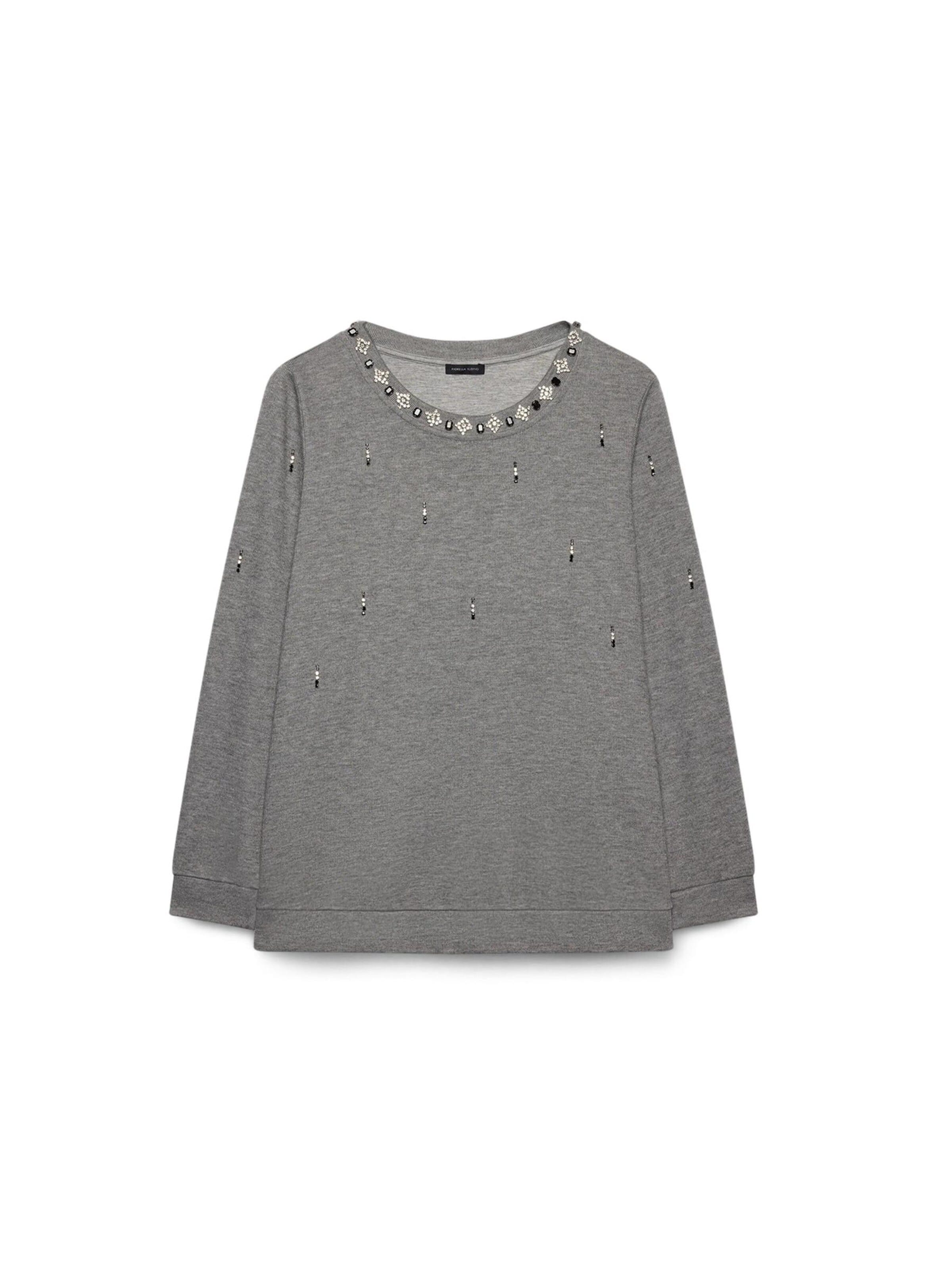 Fiorella Rubino Sweatshirt in Grijs: voorkant
