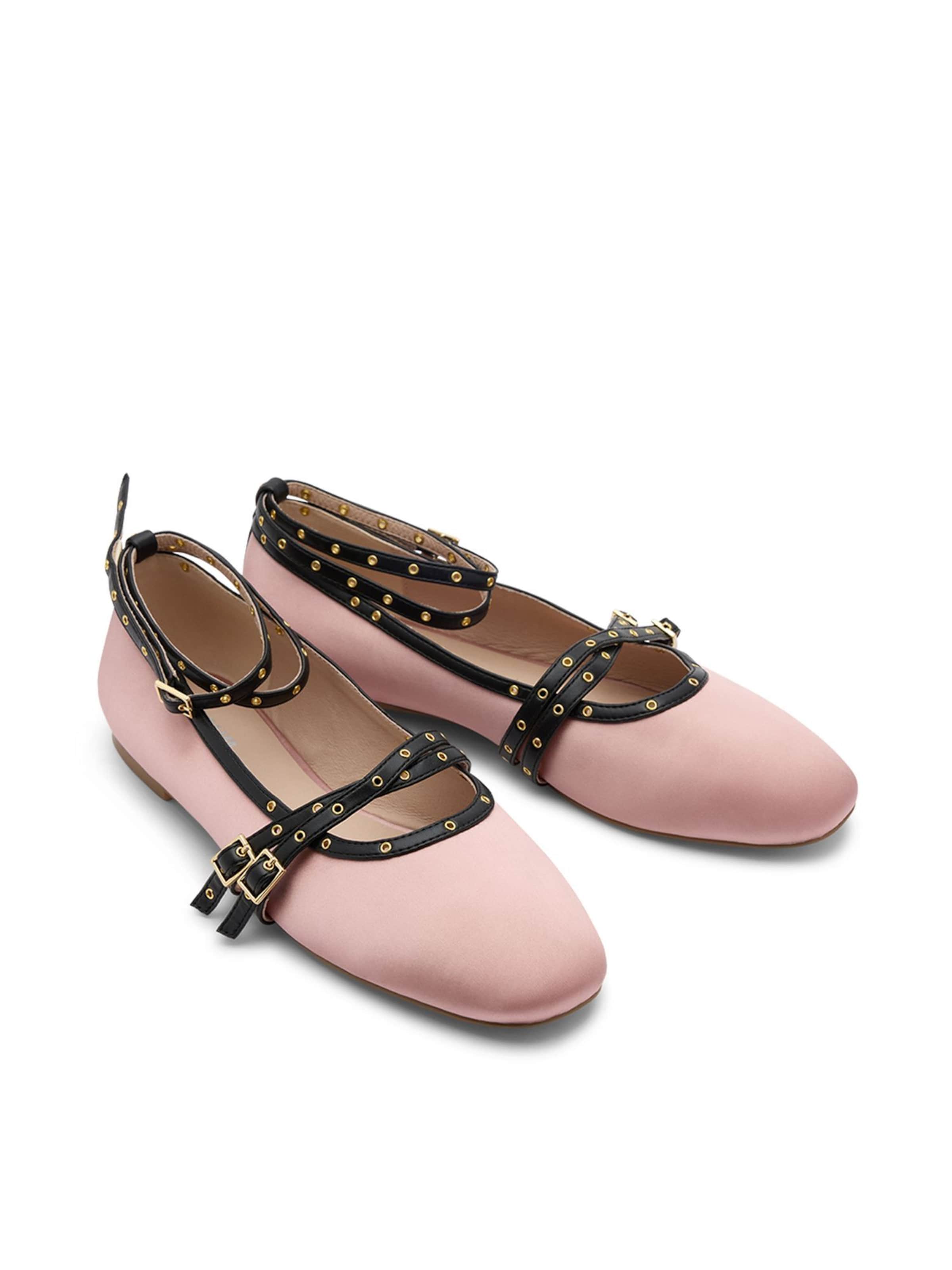 SACHA Ballerina met riempjes in Roze