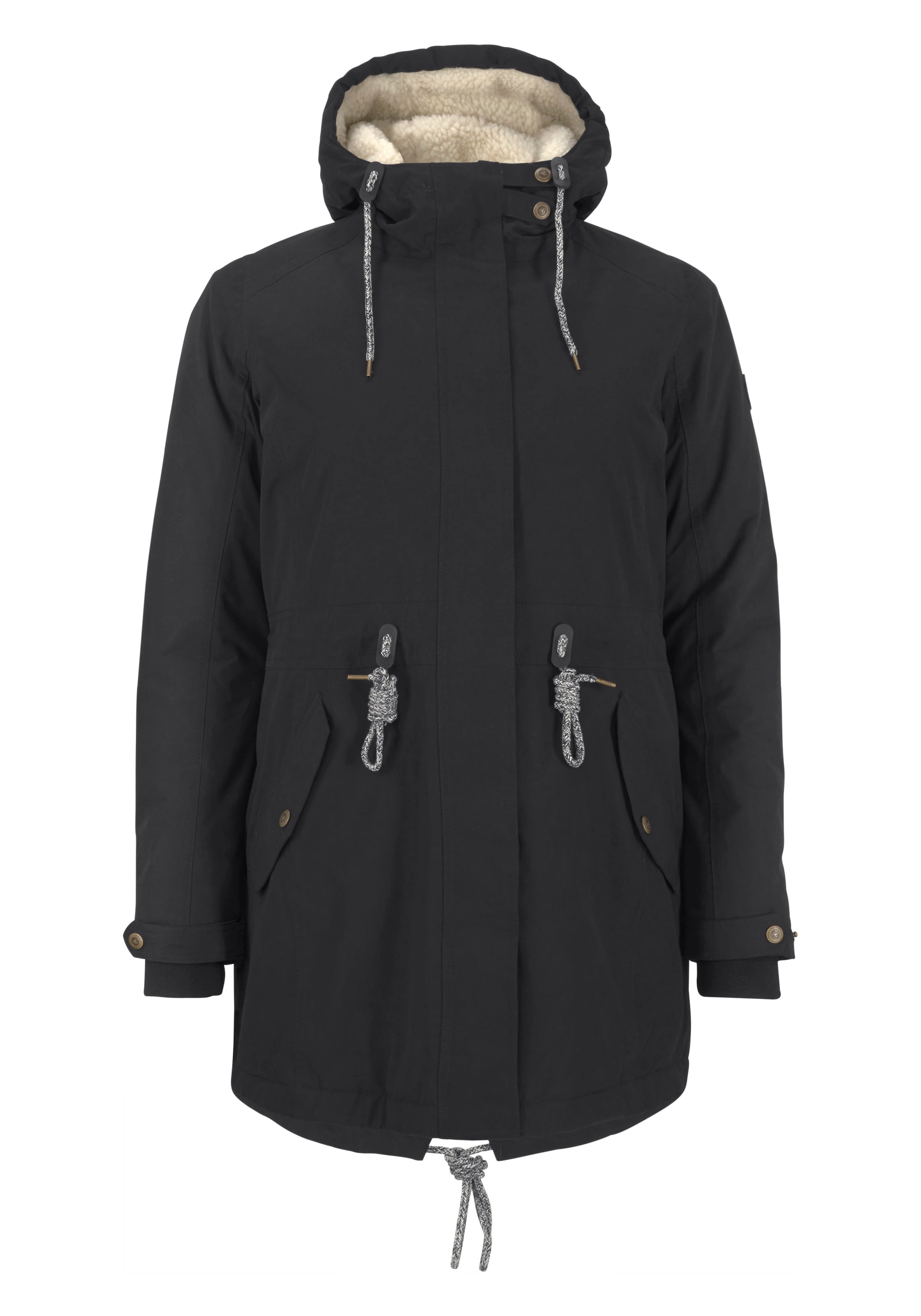 POLARINO Funktionsparka in Schwarz: Vorderseite