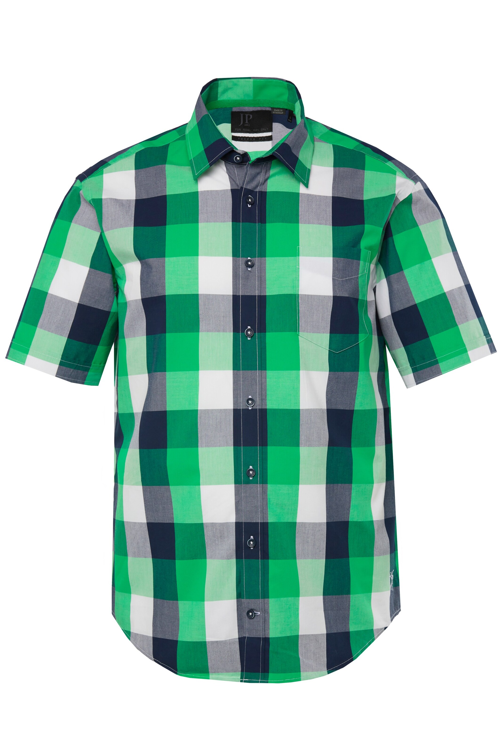 JP1880 Regular fit Overhemd in Groen: voorkant