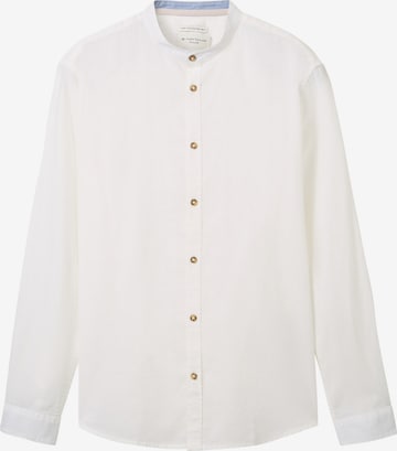 Chemise TOM TAILOR en blanc : devant