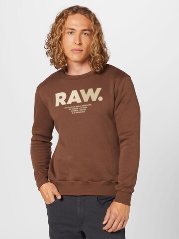 G-Star RAW Sweatshirt in Braun: predná strana