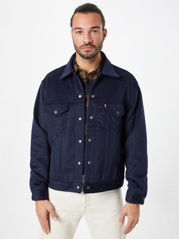 Geacă de primăvară-toamnă 'Levi's® Men's Melton Trucker Jacket' de la LEVI'S ® pe albastru: față