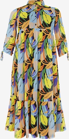 Yoek Shirt Dress in Mixed colors: front