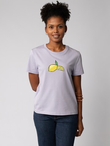 Watapparel Shirt 'Lemon' in Lila: voorkant