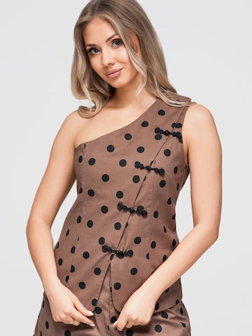 Camicia da donna di Ombre in marrone