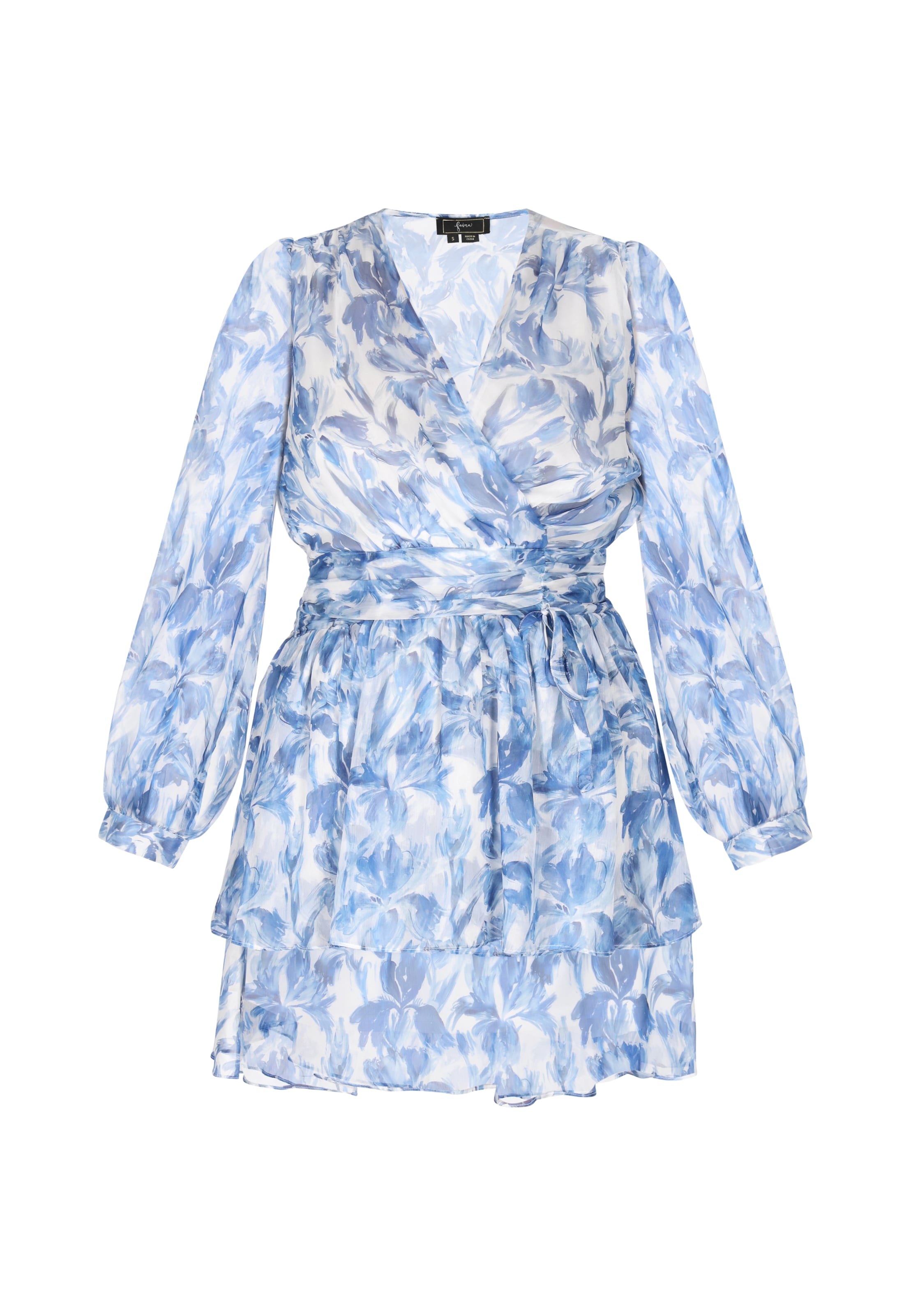 faina - Vestido en azul: frente