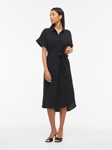 VILA Shirt Dress 'VIHULA' in Black: front