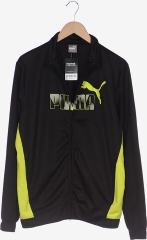 PUMA Sweatshirt & Zip-Up Hoodie in XXL in Black: front