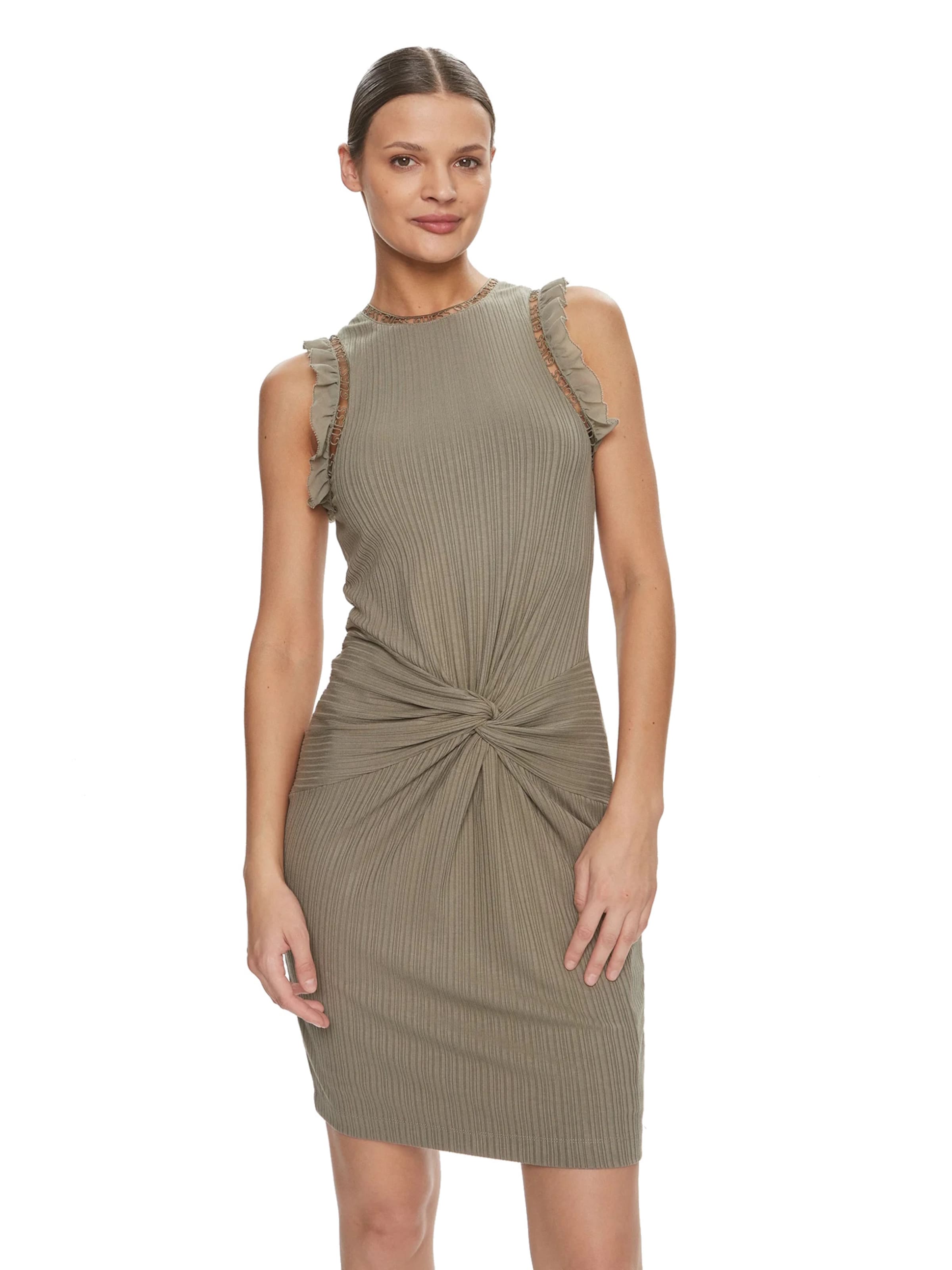 GUESS - Vestido 'Olga Frill' em verde: frente