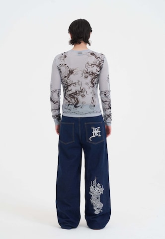 Ed Hardy Shirt 'Schlange und Drache' in Grau