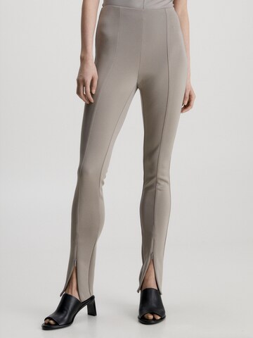 Calvin Klein Skinny Leggings in Beige: front