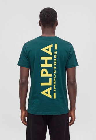T-Shirt ALPHA INDUSTRIES en vert : devant