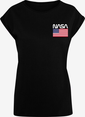 Merchcode Shirt 'Nasa - Stars And Stripes' in Black: front