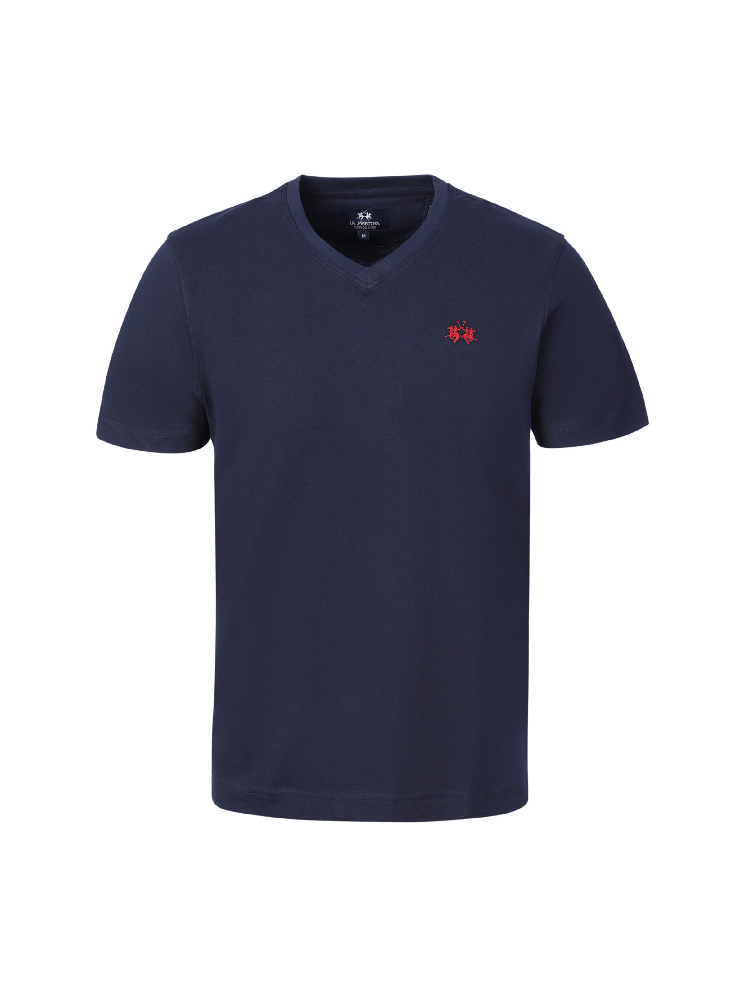La Martina Camisa funcionais ' MCR013 ' em S em azul escuro / vermelho sangue, Vista do artigo