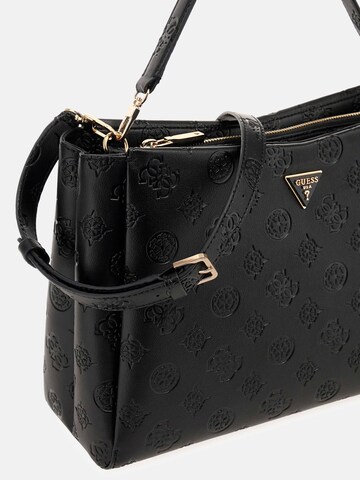 GUESS Schultertasche 'Tisha' in Schwarz