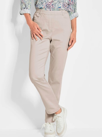 Regular Pantalon 'Louisa' Goldner en gris : devant