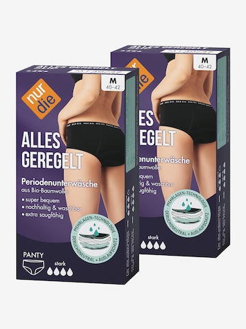 Nur Die Periodenunterwäsche ' Alles Geregelt Menstruations-Panty stark' in Schwarz