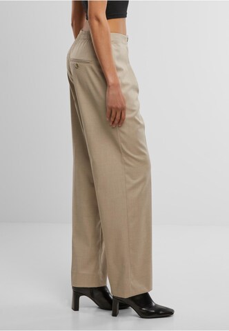 SECOND FEMALE Wide Leg Bundfaltenhose in Beige