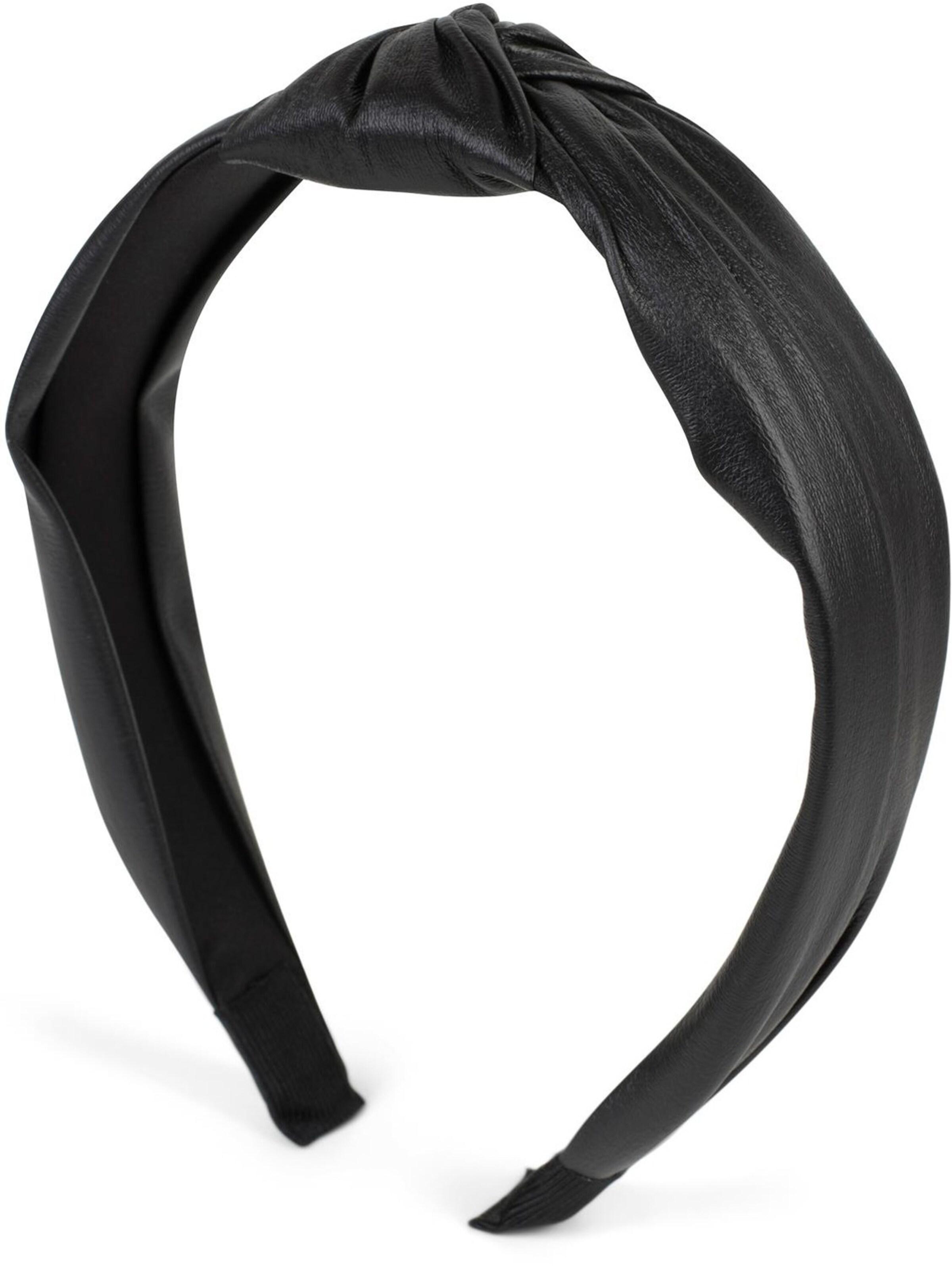 styleBREAKER Haarschmuck 'Haarreif Kunstleder Optik mit Knoten'‌‌‌‌‌‌ in Schwarz